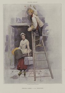 Pas op voor de verf! door Charles Edouard Delort