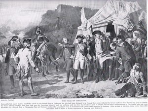 Het beleg van Yorktown, illustratie uit 