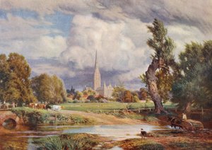 Salisbury Kathedraal door Charles Edward Johnson