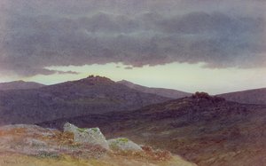 Schemering over Dartmoor door Charles Edward Jr. Brittan
