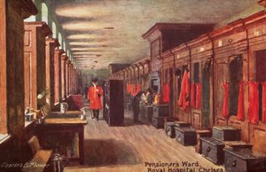 Pensioners Ward, Royal Hospital, Chelsea door Charles Edwin Flower