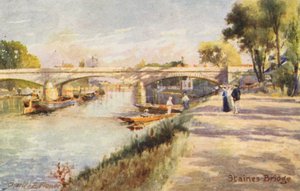 Rivier de Theems: Staines Brug door Charles Edwin Flower