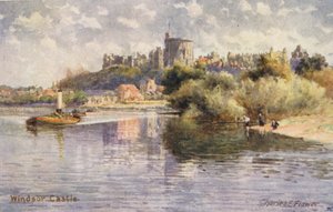 Rivier de Theems: Windsor Castle door Charles Edwin Flower