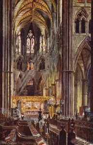 Het Koor, Westminster Abbey door Charles Edwin Flower