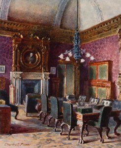 De Schatkist Kamer, kantoor van de Minister van Financiën door Charles Edwin Flower