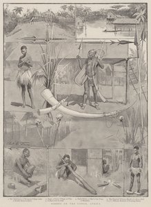 Scènes aan de Congo, Afrika