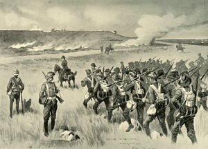 De City of London Imperial Volunteers bij Doornkop op 29 mei door Charles Edwin Fripp