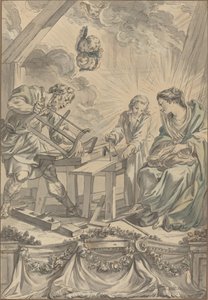 De Heilige Familie in de timmerwerkplaats