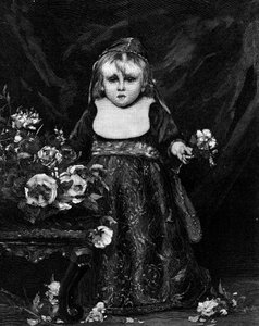 Een toekomstige doge (16e-eeuws Venetiaans kind) (19e eeuw). Gravure naar het schilderij van Emile Auguste Carolus Duran (Charles Duran of Carolus-Duran) (1837-1917). In 