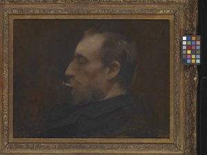 Portret van een man door Charles Emile Auguste Carolus Duran