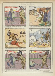 In het land van de Apachen. Illustratie voor Le Rire