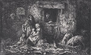 Poort naar de boerderij, ca. 1850 door Charles Emile Jacque