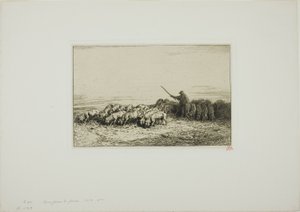 Kudde Varkens door Charles Emile Jacque