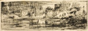 Landschap door Charles Emile Jacque