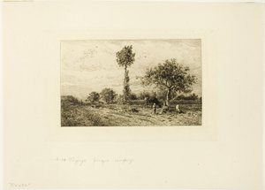 Landschap met Bochtige Weg