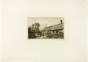 Landschap met Boerenhuis door Charles Emile Jacque