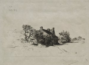 Les Petits Maisons Kercassier, 1875 door Charles Emile Jacque