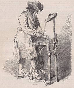 Musée du Louvre, collectie van tekeningen, Le Remouleur, door Watteau, uit Magasin Pitto..., ca. 1852