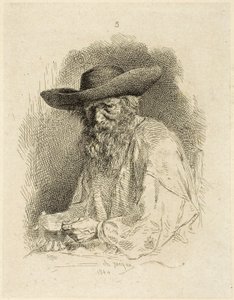 Oude Man met Mess Tin
