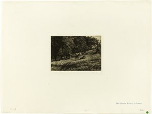 Boomgaard door Charles Emile Jacque