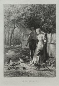 Lente door Charles Emile Jacque