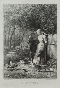 Lente door Charles Emile Jacque