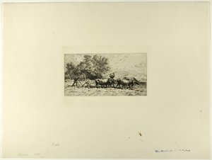 Span ossen door Charles Emile Jacque