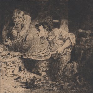De Vervalsers, 1843 door Charles Emile Jacque