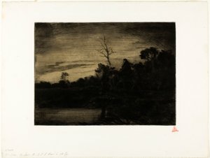 De vlucht naar Egypte door Charles Emile Jacque