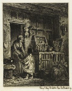 De Fruitverkoper en het Kind door Charles Emile Jacque