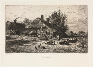 Het Hamlet door Charles Emile Jacque