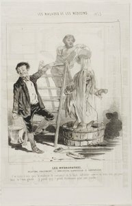 De Hydropaten: Tweede behandeling (plaat 2) door Charles Emile Jacque