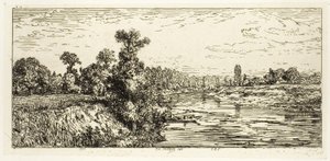 Het eiland Aligre, met twee boten