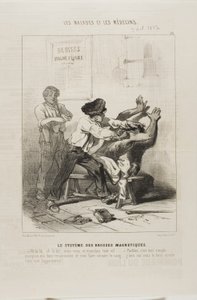 De magnetische penseelmethode (plaat 21) door Charles Emile Jacque