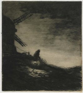 De molen, 1848 door Charles Emile Jacque