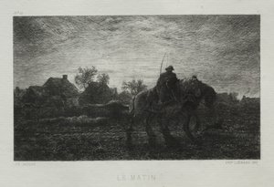 De ochtend door Charles Emile Jacque