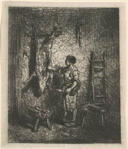 De Varkensslager door Charles Emile Jacque