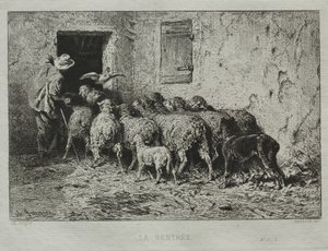 De Terugkeer door Charles Emile Jacque