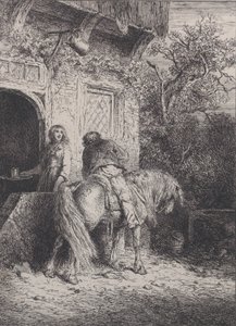 De ruiter door Charles Emile Jacque