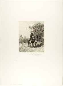 Het jaagpad door Charles Emile Jacque