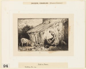Varkensdak door Charles Emile Jacque