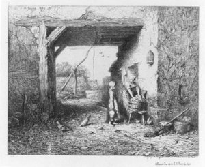 "Wasdag" door Charles Emile Jacque