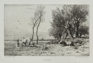 Winter door Charles Emile Jacque