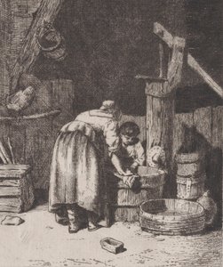 Vrouwen aan het Wassen, ca. 1845-50