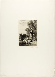 Jonge herders door Charles Emile Jacque