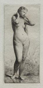 Jonge vrouw aan het baden