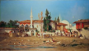 Arabieren die de stad verlaten