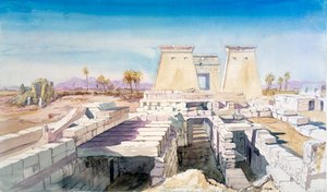 Karnak, Egypte door Charles Émile de Tournemine