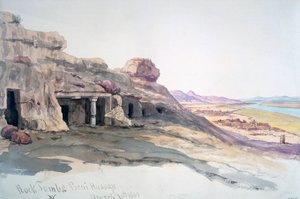 Rotsgraven, Beni Hassan, 10 maart 1863, Egypte, 1863 door Charles Émile de Tournemine