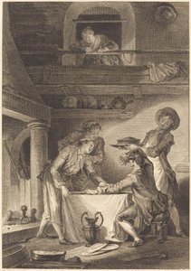 De palingpastei door Charles Emmanuel Patas after Jean Honoré Fragonard